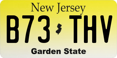 NJ license plate B73THV