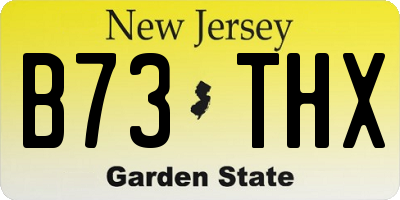 NJ license plate B73THX