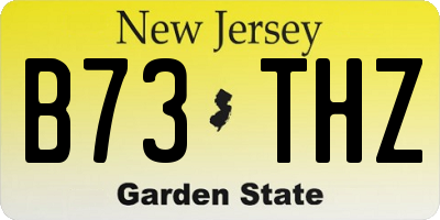 NJ license plate B73THZ