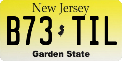 NJ license plate B73TIL