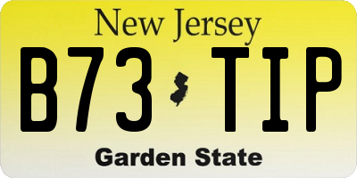 NJ license plate B73TIP