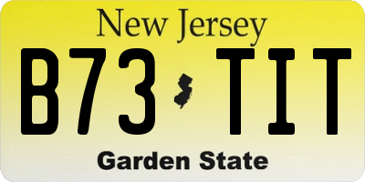 NJ license plate B73TIT