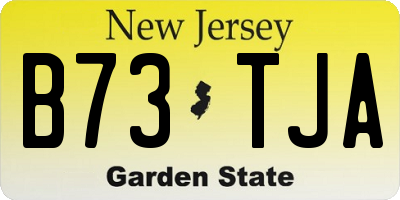 NJ license plate B73TJA