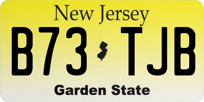 NJ license plate B73TJB