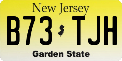 NJ license plate B73TJH