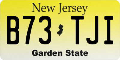 NJ license plate B73TJI