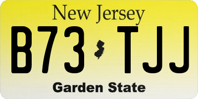 NJ license plate B73TJJ