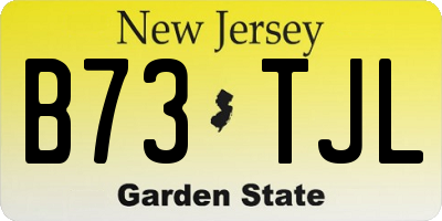 NJ license plate B73TJL
