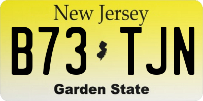 NJ license plate B73TJN