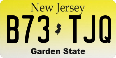NJ license plate B73TJQ