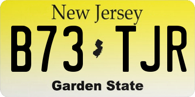 NJ license plate B73TJR