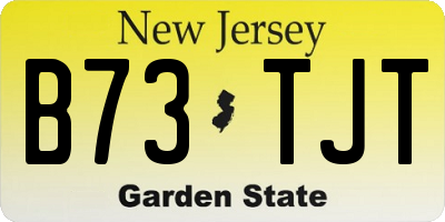NJ license plate B73TJT
