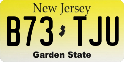 NJ license plate B73TJU