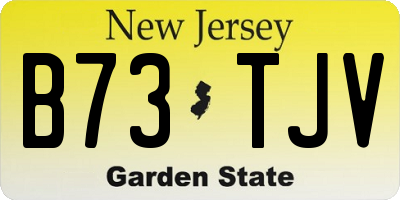 NJ license plate B73TJV