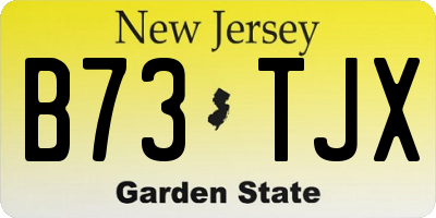 NJ license plate B73TJX