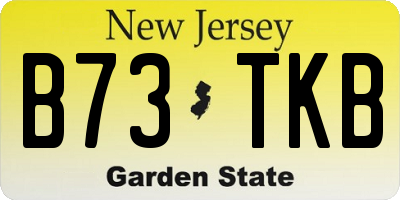 NJ license plate B73TKB