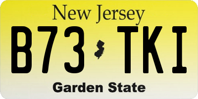 NJ license plate B73TKI