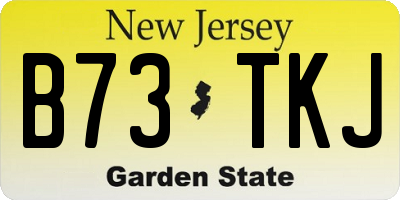 NJ license plate B73TKJ