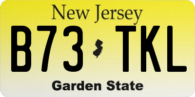NJ license plate B73TKL