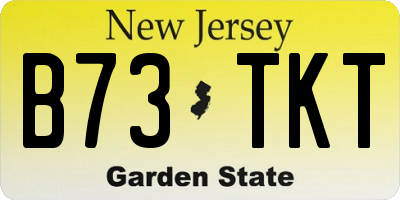 NJ license plate B73TKT