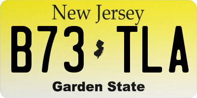 NJ license plate B73TLA