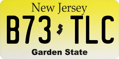NJ license plate B73TLC
