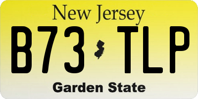 NJ license plate B73TLP