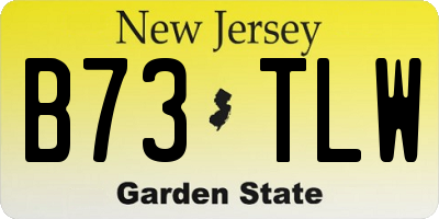 NJ license plate B73TLW