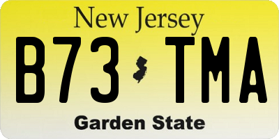 NJ license plate B73TMA