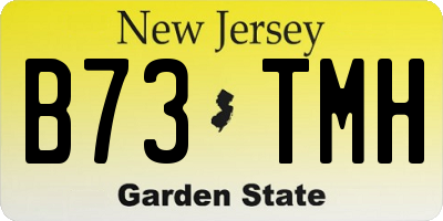 NJ license plate B73TMH