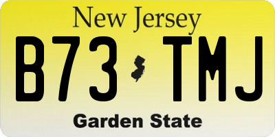 NJ license plate B73TMJ