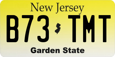 NJ license plate B73TMT