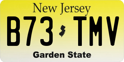 NJ license plate B73TMV