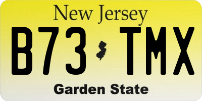 NJ license plate B73TMX