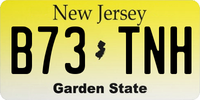 NJ license plate B73TNH