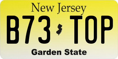 NJ license plate B73TOP