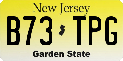 NJ license plate B73TPG