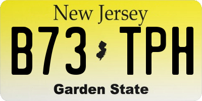 NJ license plate B73TPH