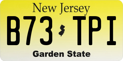 NJ license plate B73TPI