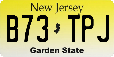 NJ license plate B73TPJ
