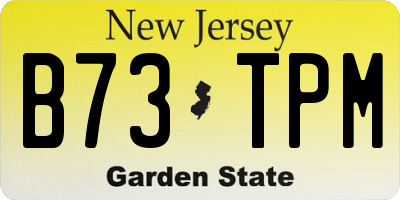 NJ license plate B73TPM