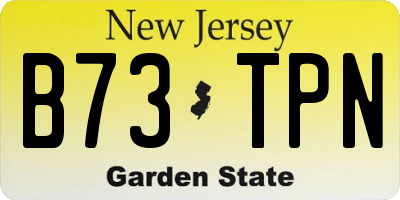 NJ license plate B73TPN