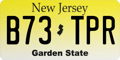 NJ license plate B73TPR