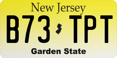 NJ license plate B73TPT