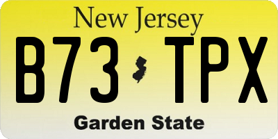 NJ license plate B73TPX