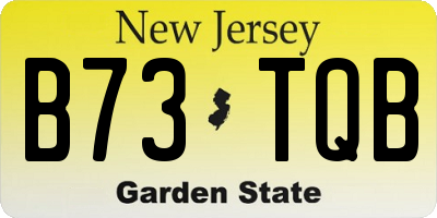NJ license plate B73TQB