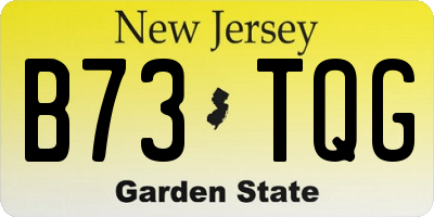 NJ license plate B73TQG