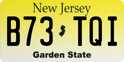 NJ license plate B73TQI