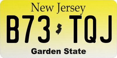 NJ license plate B73TQJ
