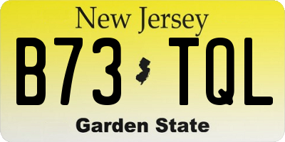 NJ license plate B73TQL